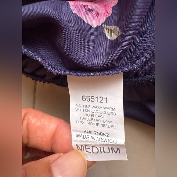 Floral Satin Pants pijama pant size M - Picture 8 of 16